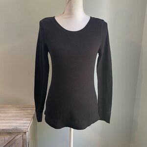 Old Navy Black Fitted Long Sleeve Top